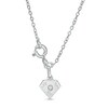 Thumbnail Image 2 of 0.23 CT. T.W. Diamond Past Present Future® Teardrop-Shaped Pendant in Sterling Silver