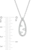 Thumbnail Image 3 of 0.23 CT. T.W. Diamond Past Present Future® Teardrop-Shaped Pendant in Sterling Silver