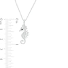 Thumbnail Image 3 of 0.04 CT. T.W. Enhanced Black and White Diamond Seahorse Pendant in Sterling Silver