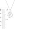 Thumbnail Image 3 of Unstoppable Love™ 0.04 CT. T.W. Diamond Outline Horse Head Pendant in Sterling Silver