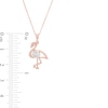 Thumbnail Image 3 of Diamond Accent Outline Flamingo Pendant in 10K Rose Gold