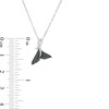 Thumbnail Image 3 of 0.065 CT. T.W. Enhanced Black and White Diamond Mermaid Tail Pendant in Sterling Silver