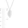 Thumbnail Image 3 of 0.085 CT. T.W. Diamond Feather Pendant in Sterling Silver