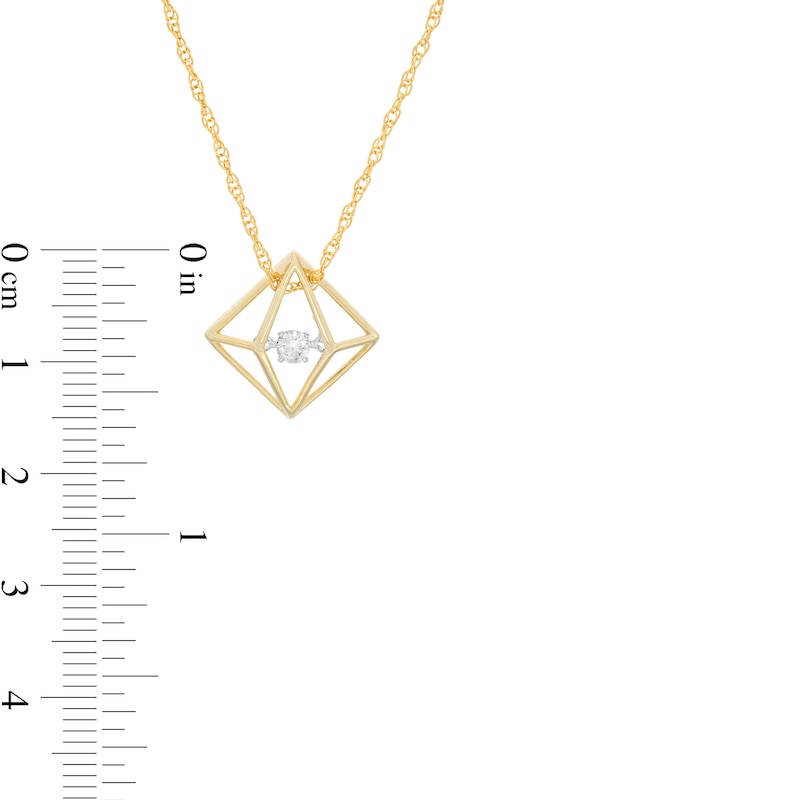 Unstoppable Love™ 0.085 CT. Diamond Outline Geometric Pendant in 10K Gold