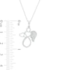 Thumbnail Image 2 of 0.085 CT. T.W. Diamond Outline Angel with Heart Vintage-Style Pendant in 10K White Gold