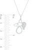 Thumbnail Image 3 of 0.085 CT. T.W. Diamond Outline Angel with Heart Vintage-Style Pendant in 10K White Gold