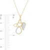 Thumbnail Image 2 of 0.085 CT. T.W. Diamond Outline Angel with Heart Vintage-Style Pendant in 10K Gold