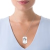Thumbnail Image 2 of Engravable Print and Your Own Handwriting Dog Tag Pendant in Sterling Silver (1 Image and 4 Lines)