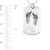 Thumbnail Image 3 of Engravable Print and Your Own Handwriting Dog Tag Pendant in Sterling Silver (1 Image and 4 Lines)