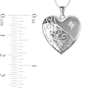 Thumbnail Image 3 of Diamond Accent Photo Heart Locket in Sterling Silver with 18K White, Yellow or Rose Gold Plate (1 Image and Line)