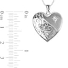 Thumbnail Image 4 of Diamond Accent Photo Heart Locket in Sterling Silver with 18K White, Yellow or Rose Gold Plate (1 Image and Line)