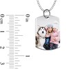 Thumbnail Image 3 of Medium Engravable Photo Dog Tag Pendant in Sterling Silver (1 Image and 3 Lines)