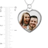 Thumbnail Image 4 of Engravable Photo Rope Frame Heart Pendant in Sterling Silver (1 Image and 3 Lines)
