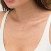 Thumbnail Image 2 of 0.29 CT. T.W. Certified Pear-Shaped Diamond Frame Pendant in 14K White Gold (I/SI2)