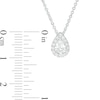 Thumbnail Image 3 of 0.45 CT. T.W. Certified Pear-Shaped Diamond Frame Pendant in 14K White Gold (I/SI2)