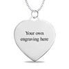 Thumbnail Image 2 of Medium Engravable Photo Heart Pendant in Sterling Silver (1 Image and 3 Lines)