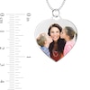 Thumbnail Image 4 of Medium Engravable Photo Heart Pendant in Sterling Silver (1 Image and 3 Lines)