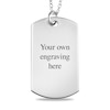 Thumbnail Image 2 of Large Engravable Photo Dog Tag Pendant in Sterling Silver (1 Image and 4 Lines)