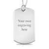 Thumbnail Image 3 of Large Engravable Photo Dog Tag Pendant in Sterling Silver (1 Image and 4 Lines)