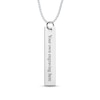 Thumbnail Image 1 of Engravable Print and Your Own Handwriting Vertical Bar Pendant in Sterling Silver (1 Image and Line)