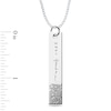 Thumbnail Image 2 of Engravable Print and Your Own Handwriting Vertical Bar Pendant in Sterling Silver (1 Image and Line)