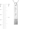 Thumbnail Image 4 of Engravable Print and Your Own Handwriting Vertical Bar Pendant in Sterling Silver (1 Image and Line)