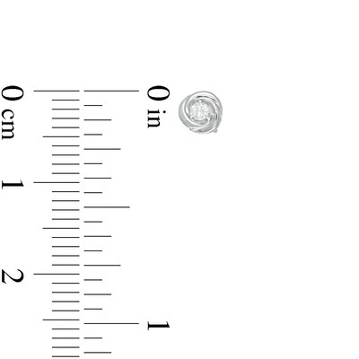 Centre of Me 0.05 CT. T.W. Diamond Love Knot Stud Earrings in Sterling Silver