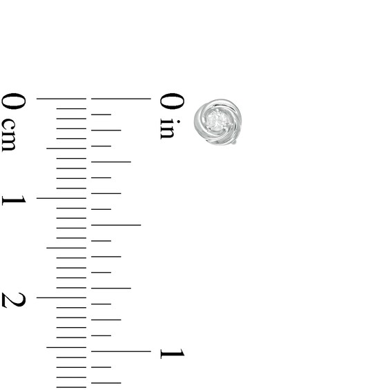 Centre of Me 0.05 CT. T.W. Diamond Love Knot Stud Earrings in Sterling Silver