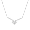 Thumbnail Image 0 of 0.37 CT. T.W. Diamond Past Present Future® "X" Necklace in 10K White Gold - 17"