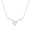 Thumbnail Image 1 of 0.37 CT. T.W. Diamond Past Present Future® "X" Necklace in 10K White Gold - 17"