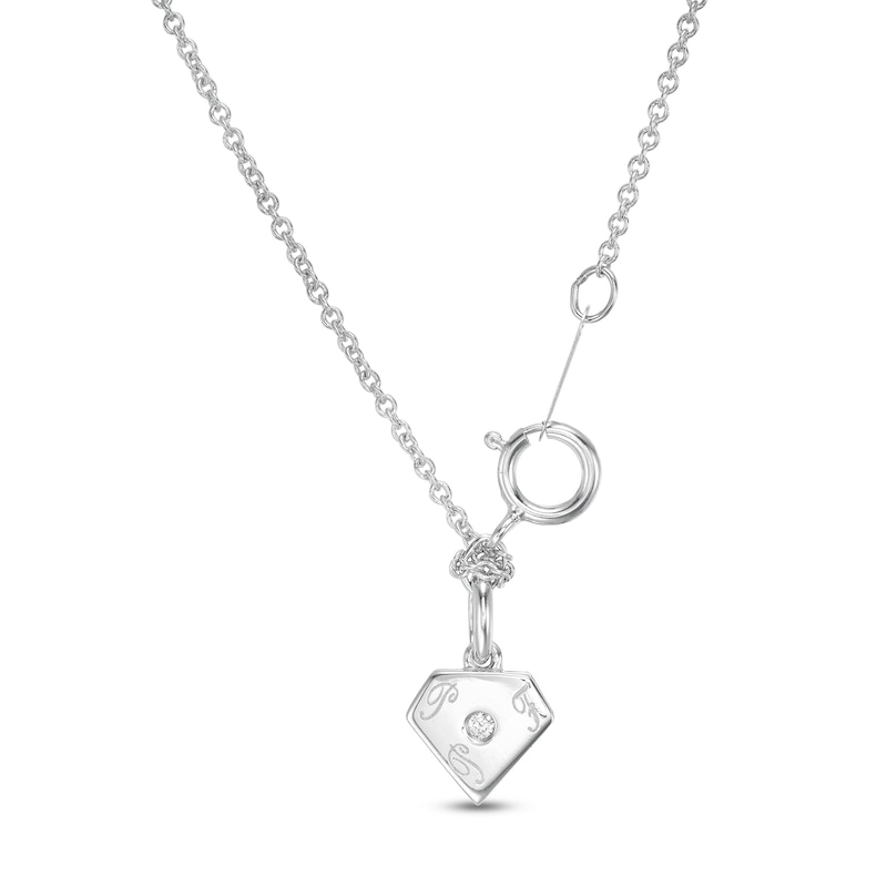 Main Image 3 of 0.37 CT. T.W. Diamond Past Present Future® "X" Necklace in 10K White Gold - 17"