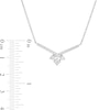 Thumbnail Image 3 of 0.37 CT. T.W. Diamond Past Present Future® "X" Necklace in 10K White Gold - 17"