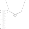 Thumbnail Image 4 of 0.37 CT. T.W. Diamond Past Present Future® "X" Necklace in 10K White Gold - 17"