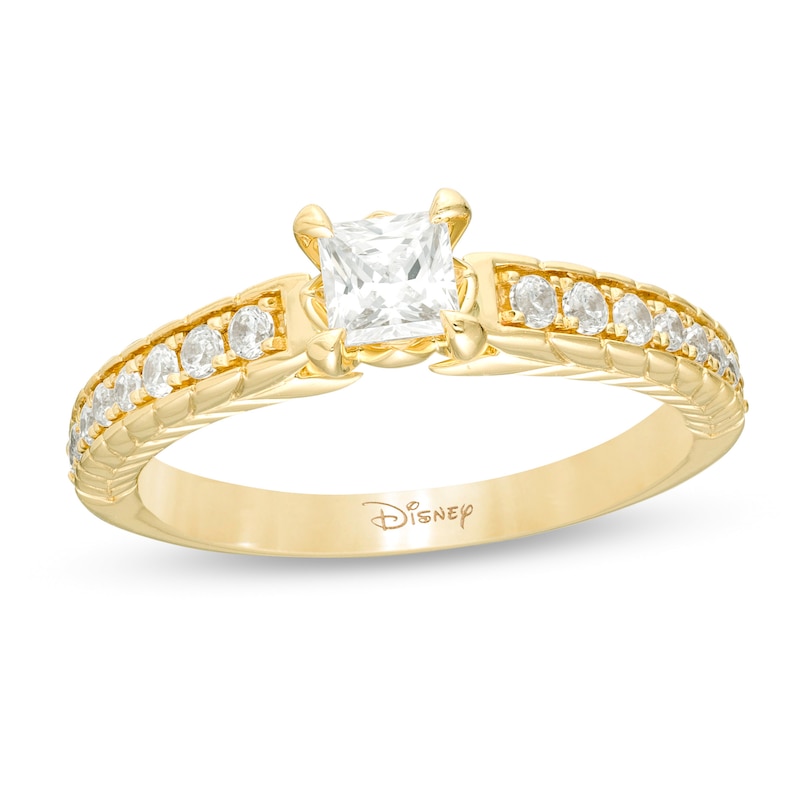 Enchanted Disney Anna 0.69 CT. T.W. Princess-Cut Diamond Engagement Ring in 14K Gold