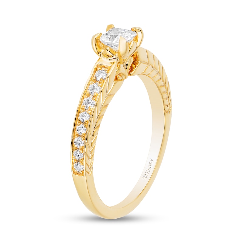 Main Image 2 of Enchanted Disney Anna 0.69 CT. T.W. Princess-Cut Diamond Engagement Ring in 14K Gold