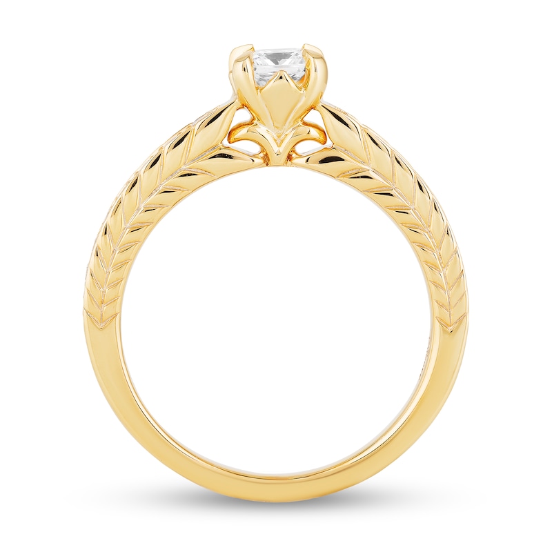 Main Image 4 of Enchanted Disney Anna 0.69 CT. T.W. Princess-Cut Diamond Engagement Ring in 14K Gold