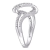 Thumbnail Image 2 of 0.12 CT. T.W. Diamond Bypass Split Shank Ring in Sterling Silver