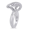 Thumbnail Image 2 of 0.50 CT. T.W. Diamond Bypass Split Shank Ring in Sterling Silver