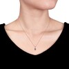 Thumbnail Image 2 of 5.0mm Tanzanite and Diamond Accent Pendant in 10K Rose Gold - 17"