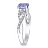 Thumbnail Image 3 of 6.0mm Tanzanite and 0.08 CT. T.W. Diamond Twist Shank Ring in 10K White Gold