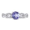 Thumbnail Image 4 of 6.0mm Tanzanite and 0.08 CT. T.W. Diamond Twist Shank Ring in 10K White Gold
