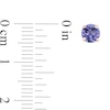 Thumbnail Image 4 of 5.0mm Tanzanite Solitaire Stud Earrings in 14K Rose Gold