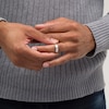 Thumbnail Image 2 of Men's 0.085 CT. Diamond Solitaire Groove Bypass Wedding Band in Sterling Silver