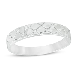 0.04 CT. T.W. Diamond Quilted Wedding Band in 10K White Gold