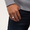 Thumbnail Image 2 of Men's 0.115 CT. T.W. Diamond Cushion Frame Ring in 10K White Gold