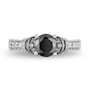 Thumbnail Image 4 of Enchanted Disney Villains Evil Queen 1.50 CT. T.W. Black and White Diamond Engagement Ring in 14K White Gold