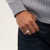 Thumbnail Image 2 of Men's Diamond Accent Rectangle Signet Ring in 10K White Gold