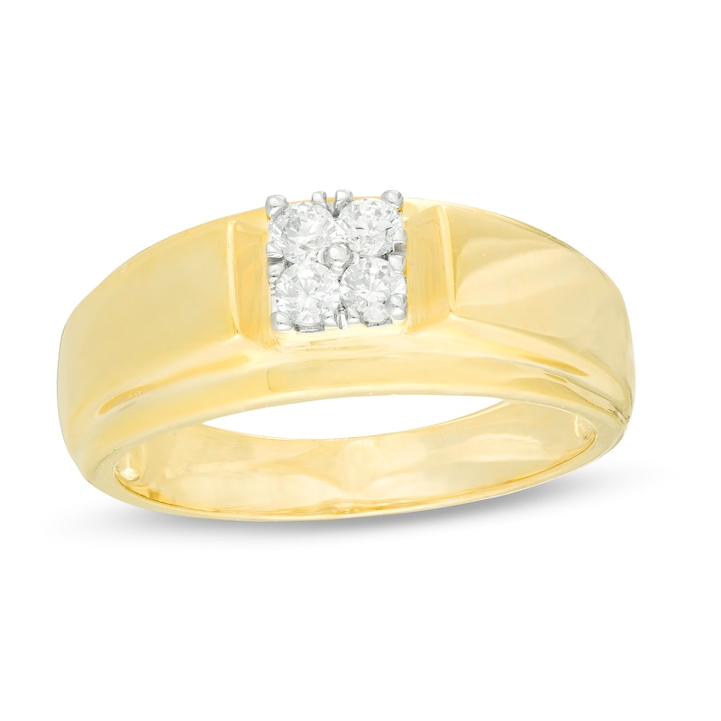 Men's 0.23 CT. T.W. Composite Quad Diamond Ring in 10K Gold|Peoples Jewellers