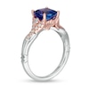 Thumbnail Image 1 of Special Edition Enchanted Disney Ariel 7.0mm Tanzanite and 0.18 CT. T.W. Diamond Engagement Ring in 14K Two-Tone Gold