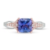 Thumbnail Image 2 of Special Edition Enchanted Disney Ariel 7.0mm Tanzanite and 0.18 CT. T.W. Diamond Engagement Ring in 14K Two-Tone Gold